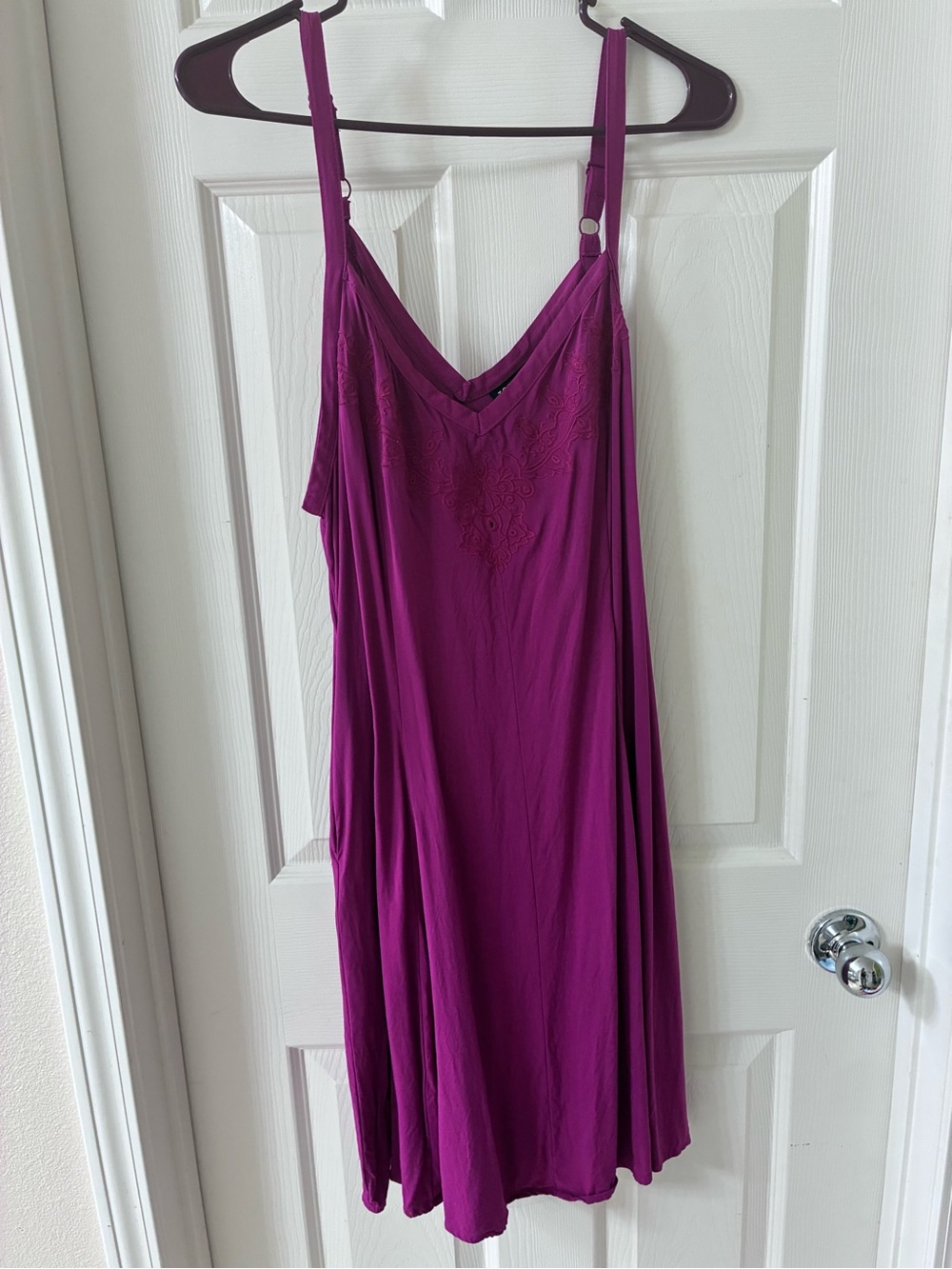 torrid Fuchsia Embroidered Slip Dress